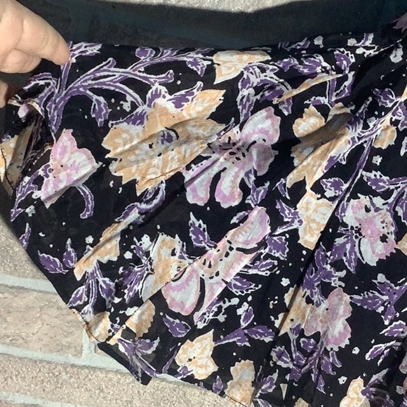Free People NEW - Sz 10 - floral lovely skirt - washed black combo OB1131158 - Picture 5 of 8